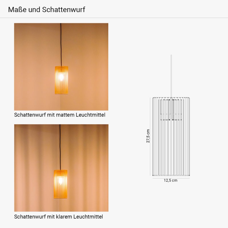 Pendelleuchte CILINDRO aus Holz - Image 5