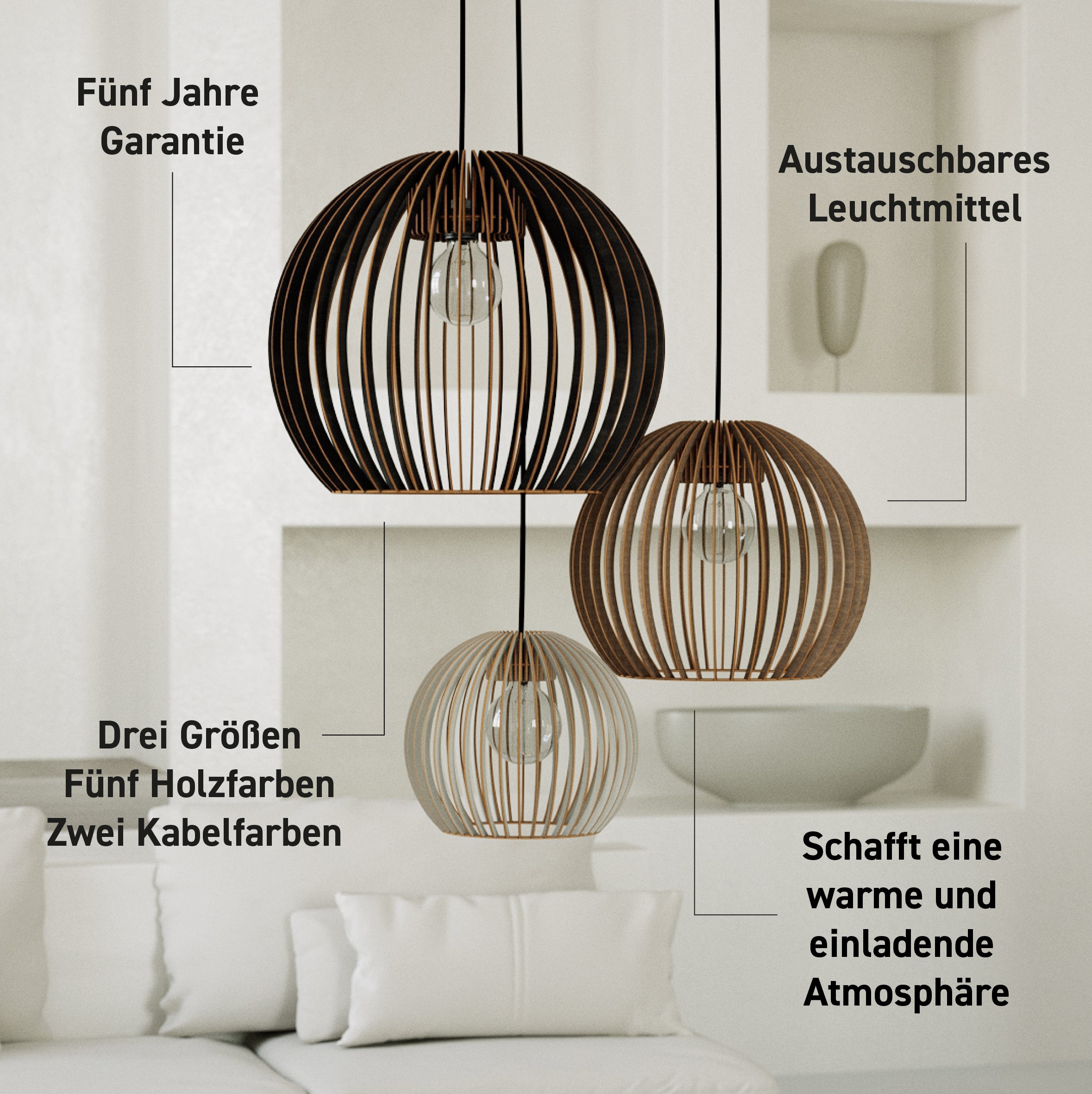 Pendelleuchte BOLA aus Holz - Image 68